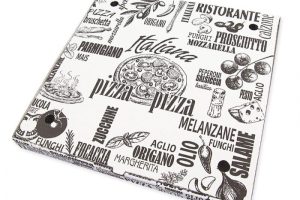 scatola per pizza bianca