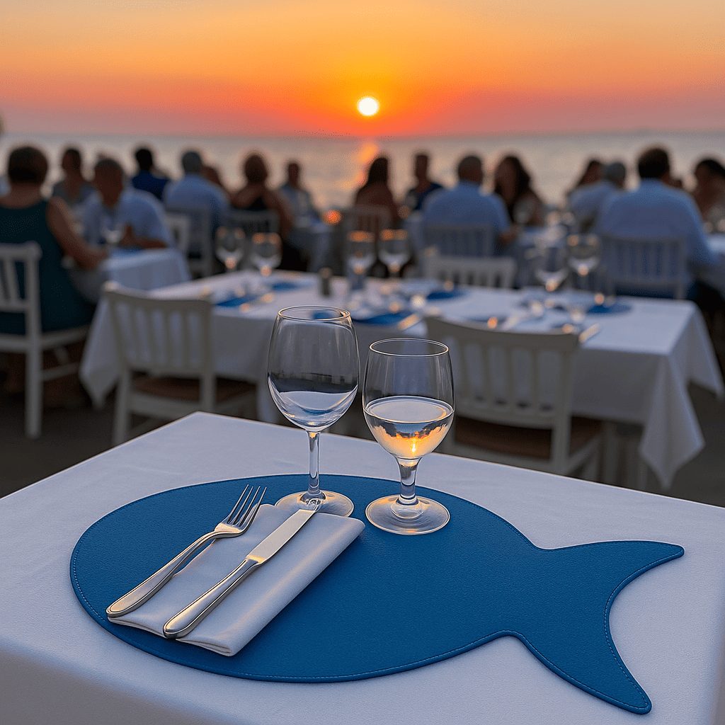 Tovaglietta sottopiatto Pesce Blu Mare in cartoncino da 200 pezzi - immagine 6