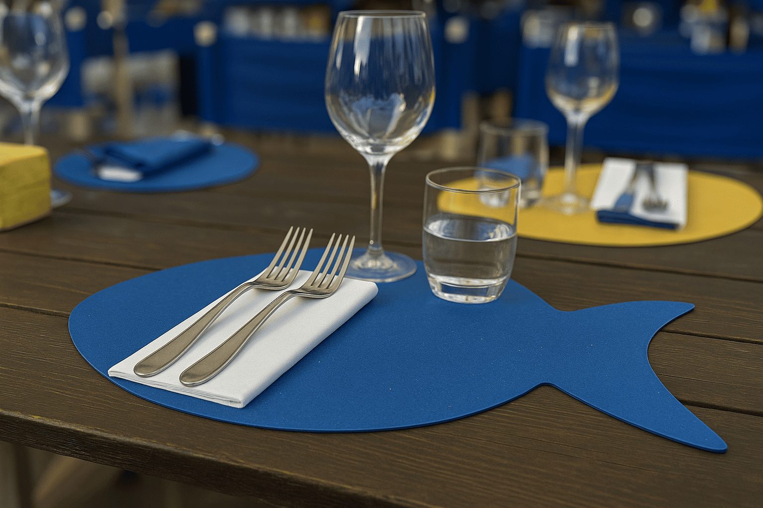 Tovaglietta sottopiatto Pesce Blu Mare in cartoncino da 200 pezzi - immagine 8